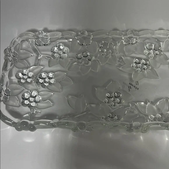 Mikasa West Germany Clear Serving Dish/Tray Floral Walther Crystal - Picture 5 of 5